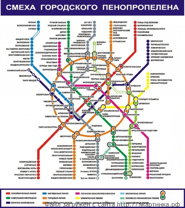 Карта морковного метроплитена