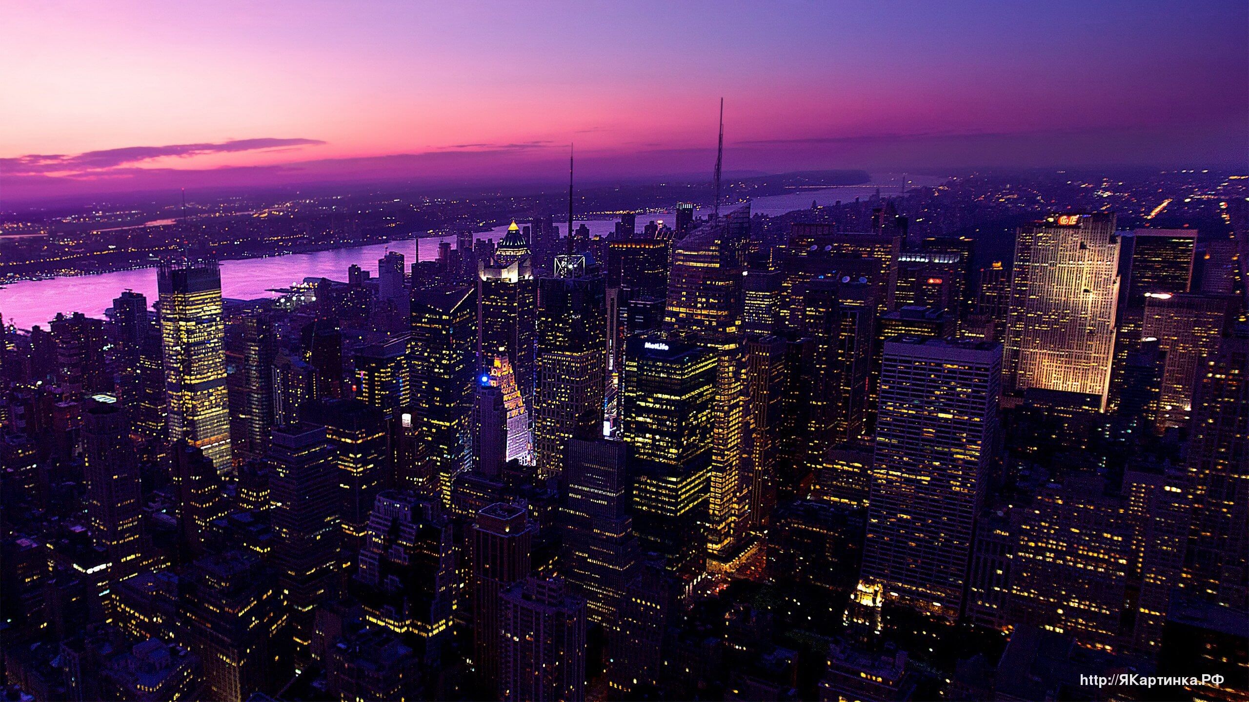 ЯКартинка.РФ Обои 2560х1440. Город ночью