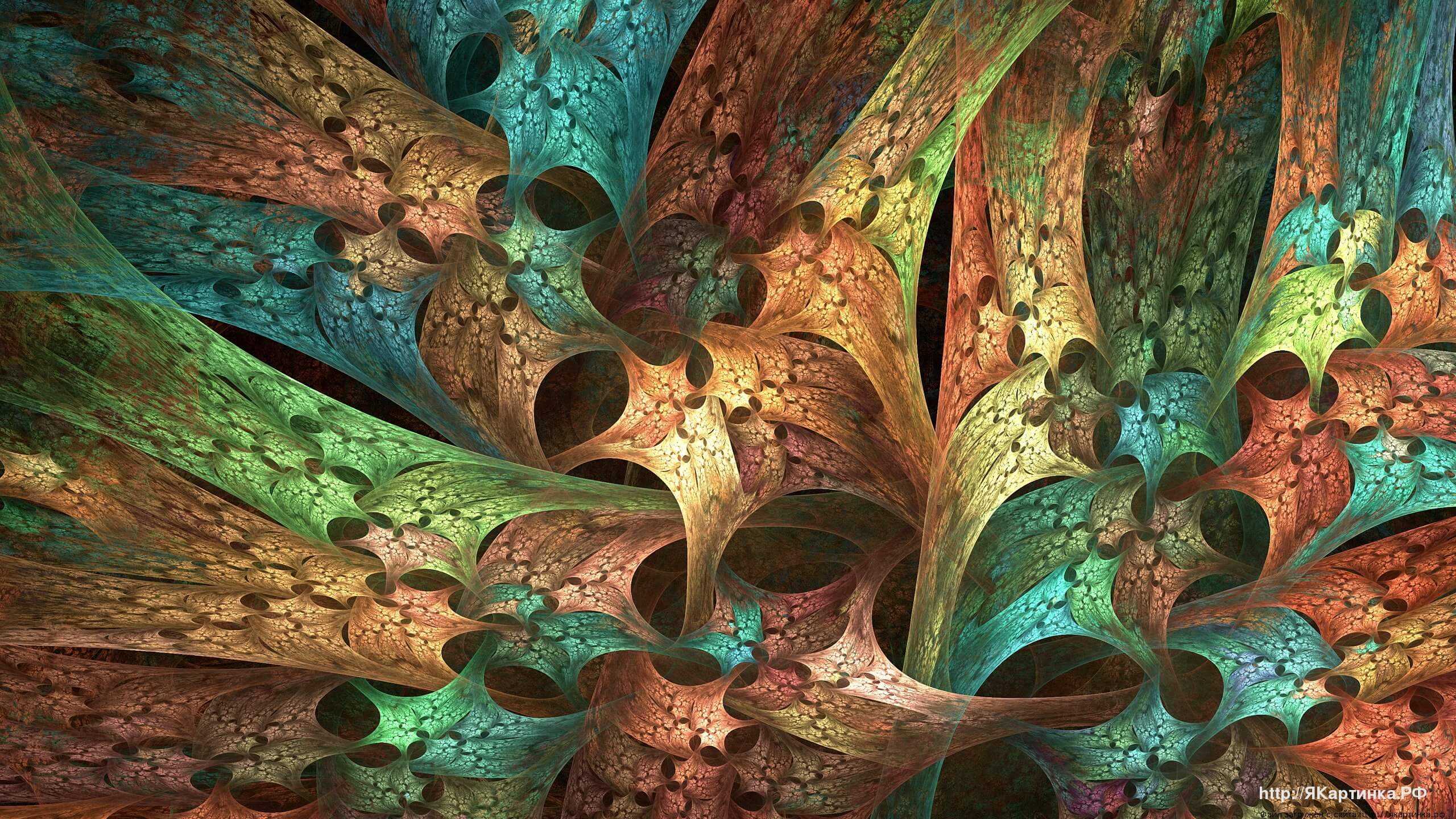 Зелёные узоры Обои Зелёные узоры